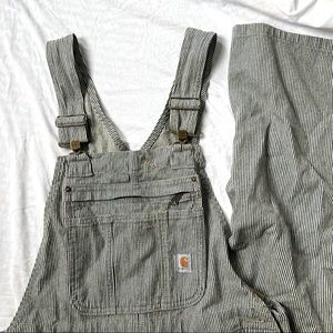 NWT CARHARTT Denim Railroad Stripe Overall